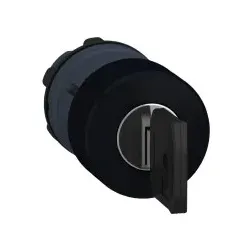 Schneider Electric ZB5AS72 Pilzdrucktaster, Frontelement, Harmony XB5, Kunststoff, 22mm, schwarz, Pilz 30mm, Schlüsselentriegelung