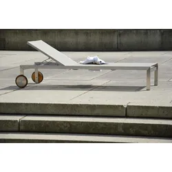 Sonnenliege Luxury aus Edelstahl, Taupe