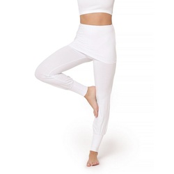 Bellivalini Leggings Damen Yogahose mit Rock Lang Trainingshose BLV50-275 (1-tlg) ohne weiß XS