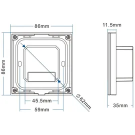 ISOLED Sys-Pro RGB+W 4 Zonen Beleuchtung-Fernbedienung