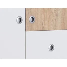 Stella Trading Kinderkleiderschrank Wiki 90 x 191 cm Eiche Sonoma weiß