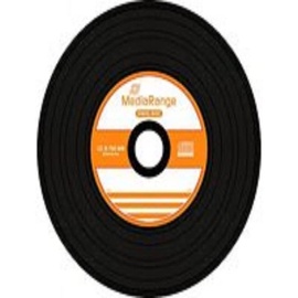 MediaRange Vinyl CD-R 700MB|80min 52-fache Schreibgeschwindigkeit, schwarze Schreibseite, 50er Cakebox