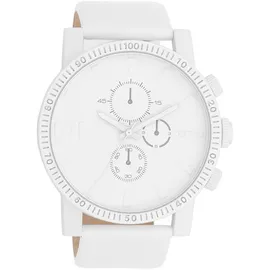 Oozoo weiß Leder Timepieces Herren Analog-Quarzuhr UOC11310 | Weiß