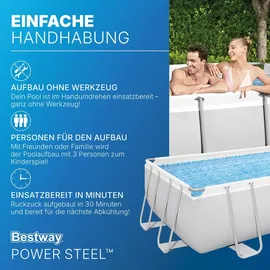 BESTWAY Power Steel Frame Pool Set 549 x 274 x 122 cm inkl. Filterpumpe