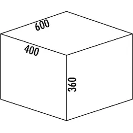 Naber Cox® Base 360 S/600-3 anthrazit, H 360mm ohne Biodeckel 8013305