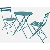 sweeek Bistro-Gartentisch Ø60 cm Wasserblau