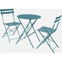 sweeek Bistro-Gartentisch Ø60 cm Wasserblau