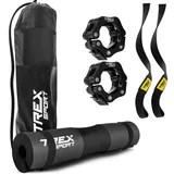 TREX SPORT Langhantel Polster Set TX-042BPS|Zughilfen, Hantelverschlüsse, Tasche