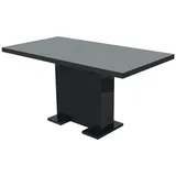 furnicato Esstisch Ausziehbar Hochglanz-Schwarz (1-St) schwarz