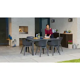 ALLIBERT Akola Gartenstuhl 55 x 57 x 80 cm graphitgrau 2 St.
