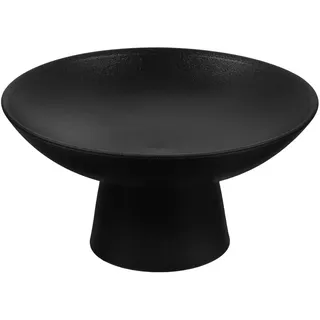 Cabilock Keramik-Obstschale Futternapf Auf Fuß Küchentheke Dekorative Schüssel Auf Sockel Große Schüssel Zum Servieren Von Snacks Desserts Für Den Tisch Arbeitsplatte Schwarz