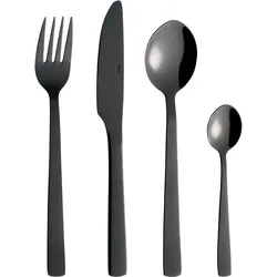 Besteck-Set AIDA RAW "RAW", schwarz, 48 tlg., Edelstahl, Essbesteck-Sets, PVD-beschichtete Oberfläche
