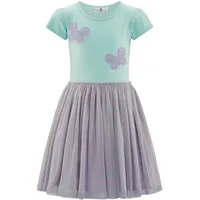 happy girls Sommerkleid HAPPY GIRLS "Mädchenkleid", Mädchen, Gr. 110, EURO-Größen, lila (ice blau), Stoff, 100% Polyester, normal, Kleider Sommerkleid
