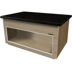 SARO Neutrales Element B 1600 mm, Farbe OAK, Robustes Möbelstück mit Granitplatte für vielseitige Nutzung, 1 Stück