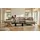 OTTO home Wohnlandschaft XXL Sofa Oland, Struktur, Flachgewebe, Luxus-Microfaser, Boucle, U-Form, 345 cm, Wellenunterfederung, Skandi-Design, Metallfüße grau