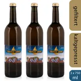 3 x Lausitzer Leinöl (Speiseleinöl kaltgepresst Omega 3), 3 x 750ml