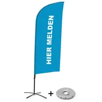 Showdown Displays Beachflag - Komplett-Set - Hier Anmelden -
