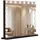 deluke Schminkspiegel DORA mit Licht und Bluetooth 80x14x62cm, Metall, Schwarz Hollywood Speigel Kosmetikspiegel Make-Up-Spiegel