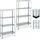 Relaxdays Schwerlastregal Stahl 2er Set Schwarz/Silber