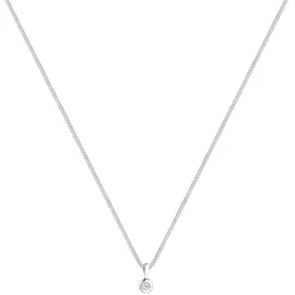 Elli DIAMONDS Halskette Kreis Rund Diamant (0,03 ct.) Silber