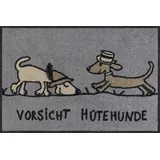 Salonloewe Fußmatte & Wohnmatte HÜTEHUNDE in 50x75 cm - Waschbare & rutschfeste Eingangsmatte & Schmutzfangmatte für Innenbereich