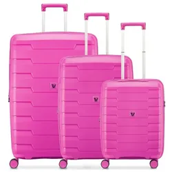 Roncato Skyline 2.0 4 Rollen Kofferset 3-teilig mit Dehnfalte  pink