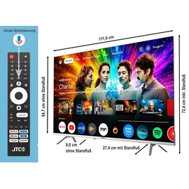 jtc-24 JTCSQ50U39505G 50" 3840 x 2160 Pixel QLED OLED-Fernseher 4K Smart TV