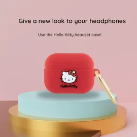 HELLO KITTY Silikon 3D Head Hülle AirPods Pro – Fuchsia