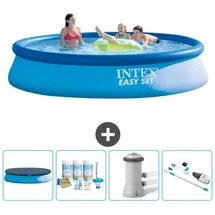Intex Easy Set Schwimmbecken rund – 396x84 cm – Zubehör CB5 Blau No Size