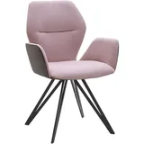 Valnatura Armlehnstuhl, Anthrazit, Rosa, Schwarz, Metall, Textil, eckig, 62x91x59 cm, Stoffauswahl, Typenauswahl, Esszimmer, Stühle, Esszimmerstühle, Armlehnenstühle