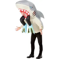 Smiffys Aufblasbares Hai- & Taucher-Kostüm, Einteiler Halloween