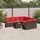 vidaXL Gartensofa-Set 9-tlg. braun Polyrattan