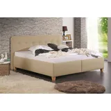 100 x 200 cm Tonnentaschen-Federkernmatratze | H3 beige