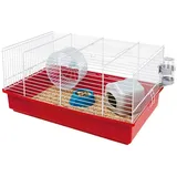 Ferplast Hamsterkäfig, Nagerkäfig, Kleintierkäfig, Hamsterzubehör inklusive, 46 x 29,5 x h 23 cm Bianco