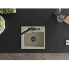 Mexen Milo 1-becken-granit-spüle mit Mischbatterie Duero, Beige - 6505-69-671600-70 - Mexen