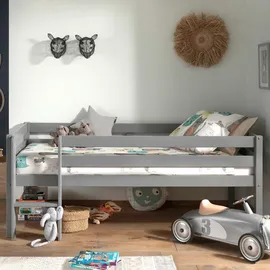 Vipack Spielbett Pino 90 x 200 cm Kiefer massiv grau lackiert