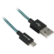Sharkoon USB-A auf Micro-USB 2,0 2 m Schwarz