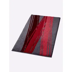 Grund Badematte Grund grau-rot Deckelbezug