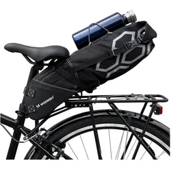 Geräumige Fahrrad Satteltasche Satteltasche groß 12l schwarz