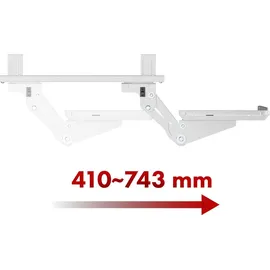 Maclean Brackets Maclean Untertisch-Tastaturablage verstellbar max. 5kg weiß MC-156 W, - Weiß