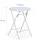 Relaxdays Gartentisch Rattan-Optik Ø 60 x 75 cm Weiß