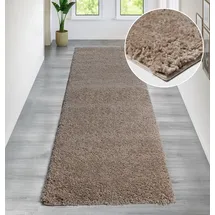 OTTO home Hochflor-Teppich OTTO HOME "Viva Shaggy, in Standard- und Premium-Qualität, 30 mm oder 45 mm Höhe" Gr. 11, beige, B:67cm H:45mm L:230cm, Kunstfaser, Teppiche, Uni Farben, einfarbig, besonders weich und kuschelig, Kundenliebling