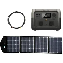 EcoFlow River 2 Max 512Wh Portable Powerstation mit 180W Solarmodul