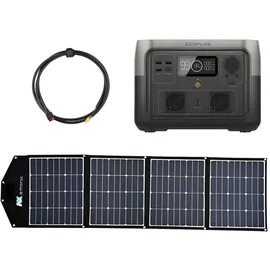 EcoFlow River 2 Max 512Wh Portable Powerstation mit 180W Solarmodul