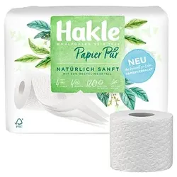 Hakle Toilettenpapier Pur NATÜRLICH SANFT 4-lagig, 4 Rollen