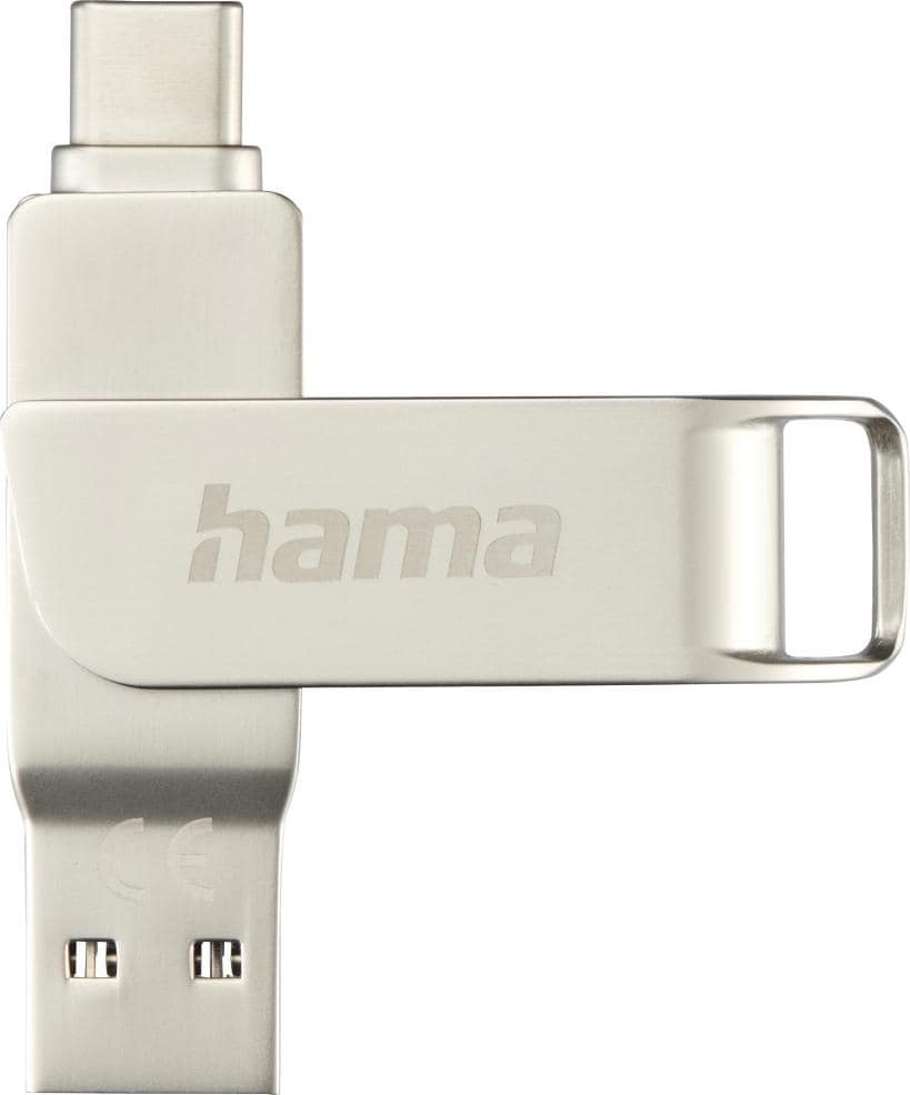 Hama C-Rotate Pro (512 GB, USB A, USB C, USB 3.1, USB 3.0), USB Stick, Silber