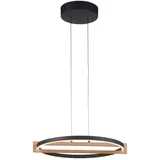 MONDO FAMERA 2-flg. 50 x 200 cm braun schwarz Eichenholz massiv Metall