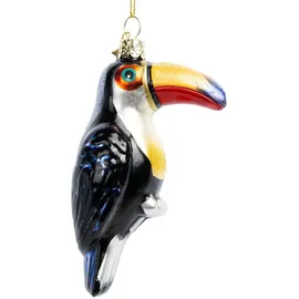 SIKORA Tukan besondere Weihnachtskugel Glas Christbaumschmuck Deko Figur Weihnachten Anhänger Ornament - Trend Line - BS634