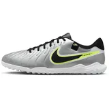 Nike Herren Fussball-Hartplatzschuhe Legend 10, METALLIC SILVER/BLACK-VOLT, 46