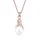 Elli Perlenkette Infinity Kristalle Süßwasserzuchtperle 925 Sterling Silber roségold